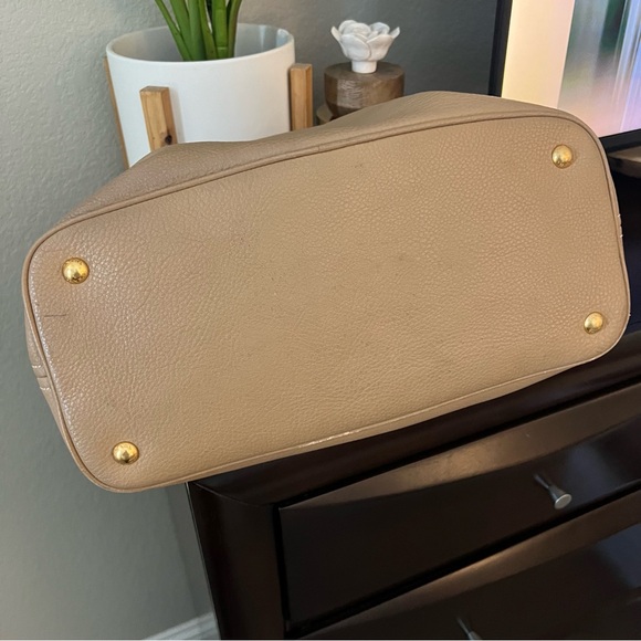 PRADA Beige Leather Hobo Shoulder Bag - Picture 5 of 14